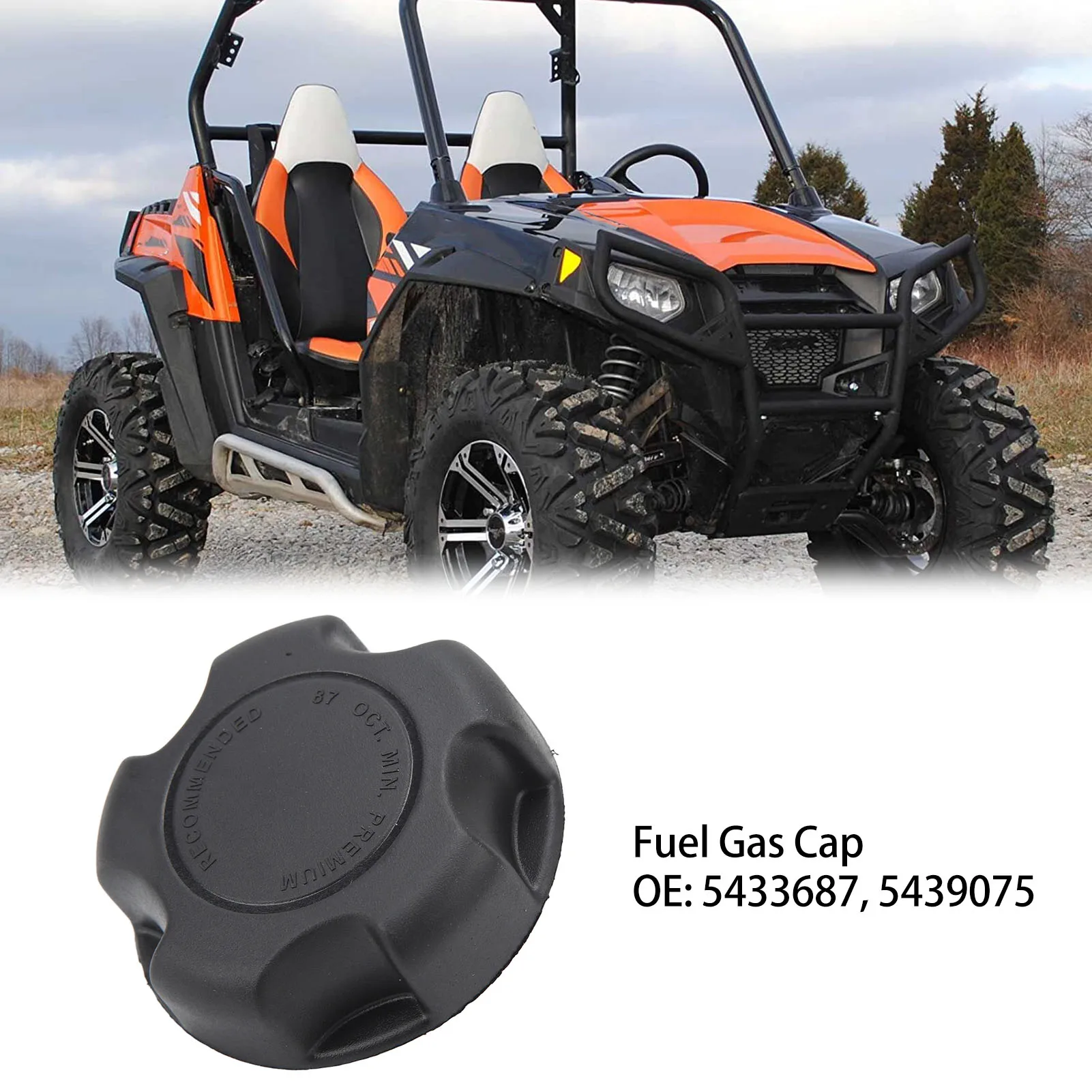 ATV Fuel Gas Cap 5439075 Strong Sealing Proof Gas Tank Cap Replacement For Polaris RZR 570 2012 to