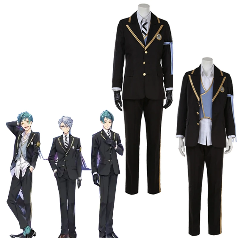 

Custom Made Twisted-Wonderland OCTAVINELLE Azul Floyd Jade Cosplay Costume School Uniform Halloween Suits Anime Outfits Clothes