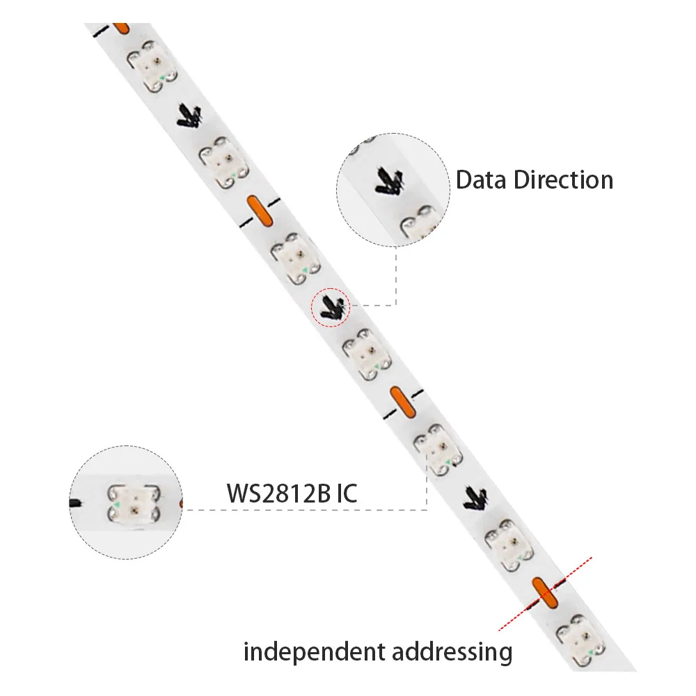 รูปสินค้า LED Strip 2.7 มม. บางเฉียบ 160 ดวง/เมตร แสง RGB ปรับสีได้