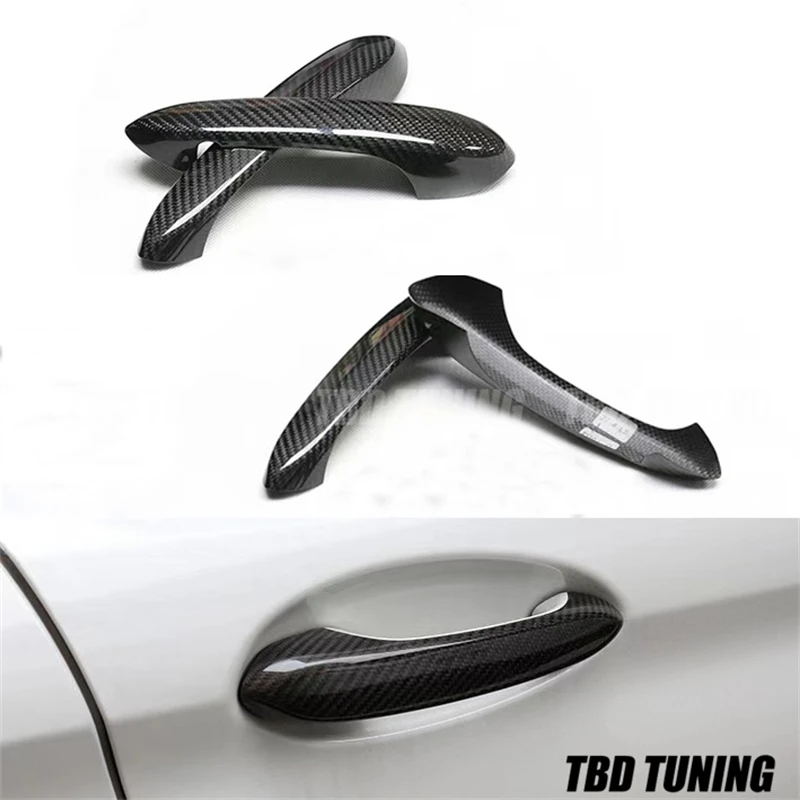 

Dry Carbon Fiber Exterior Door Handle Cover Trim For Toyota GR Supra TRD A90 MK5 2019 2020 2021 2022