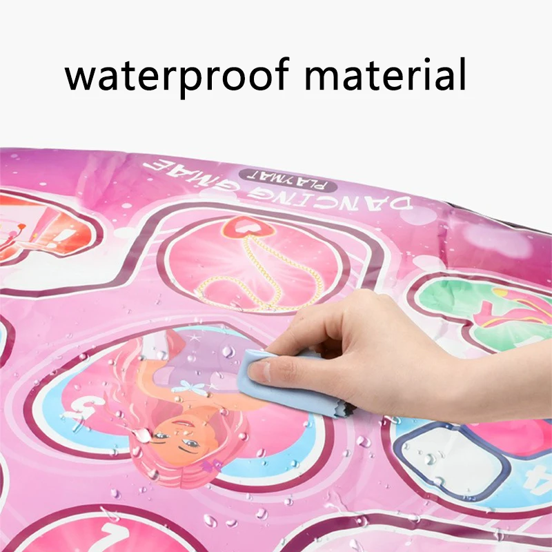 Musice Play Mat Waterproof Dance Challenge Mat Multiple Game Modes with Sound Baby Toy Music Blanket Adjustable Volume Anti Slip 4