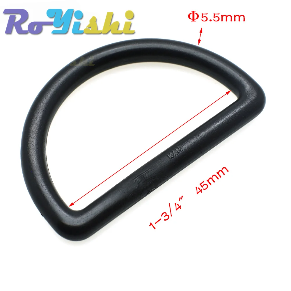 10 Stück/Packung Kunststoff-D-Ring-Schnallen Gurtband Größe 10 mm 12 mm 15 mm 20 mm 25 mm 30 mm 38 mm 45 mm Schwarz – Detail 9