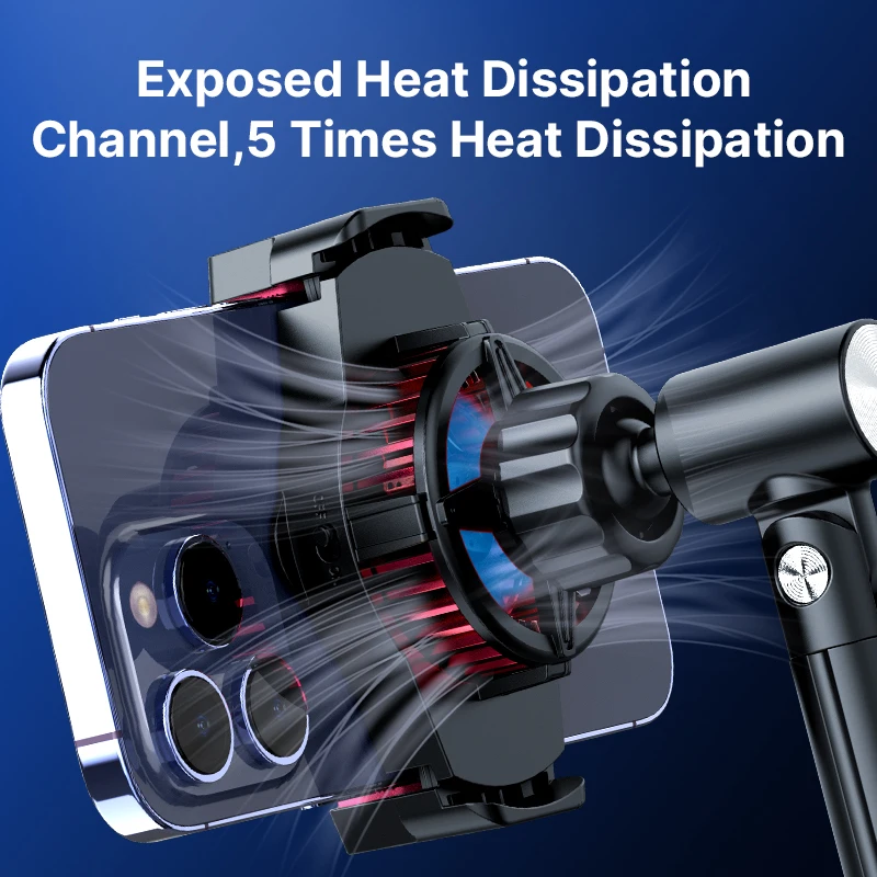 Ulanzi SK-06 Livestreaming Set Phone Clip with Cooling Radiator Smartphone Stand with 360°Rotation Ballhead