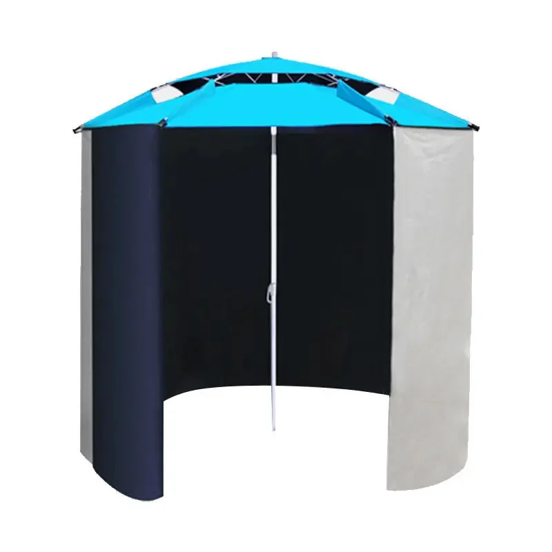 Outdoor Sunshade Tent Umbrella Sun Protection Waterproof Portable Vented Fishing Umbrella Assemblable Fence Cloth Shelter fold parasol