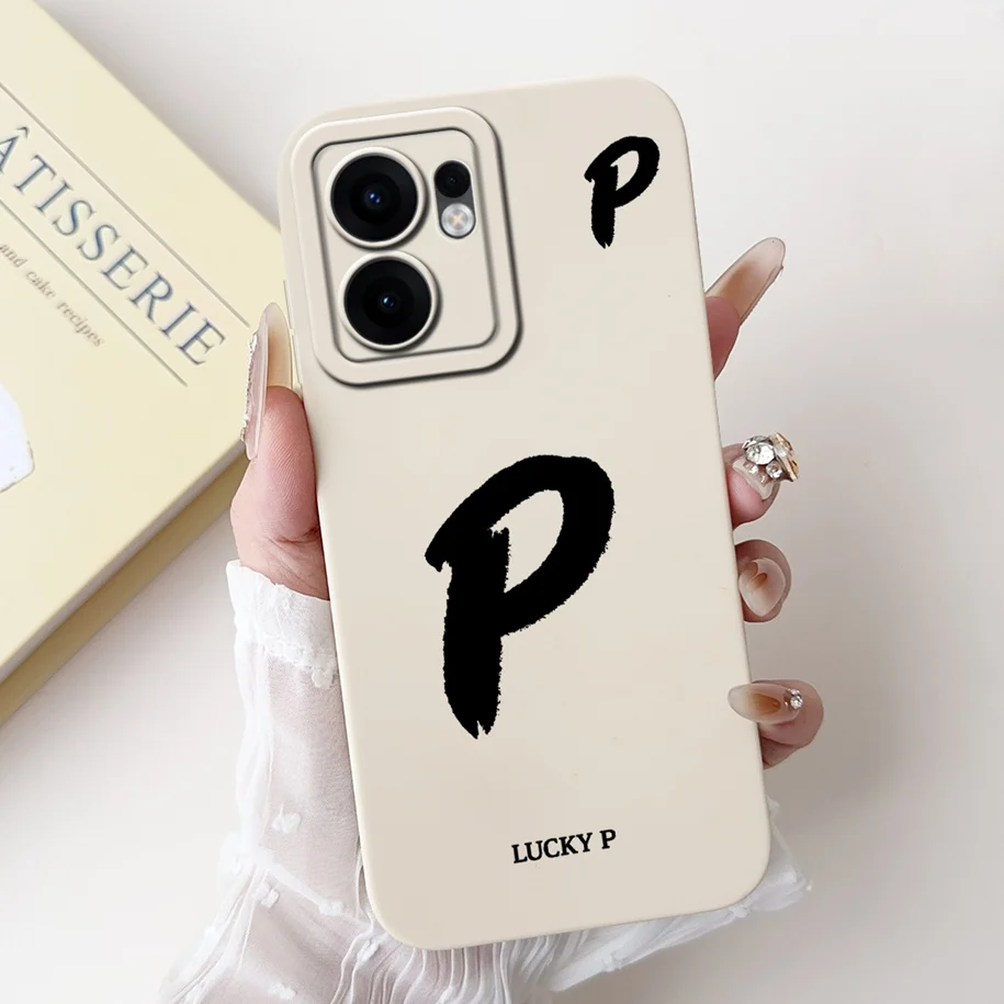 Stylish Cute Letters Shockproof Back Cover with Camera Lens Protection