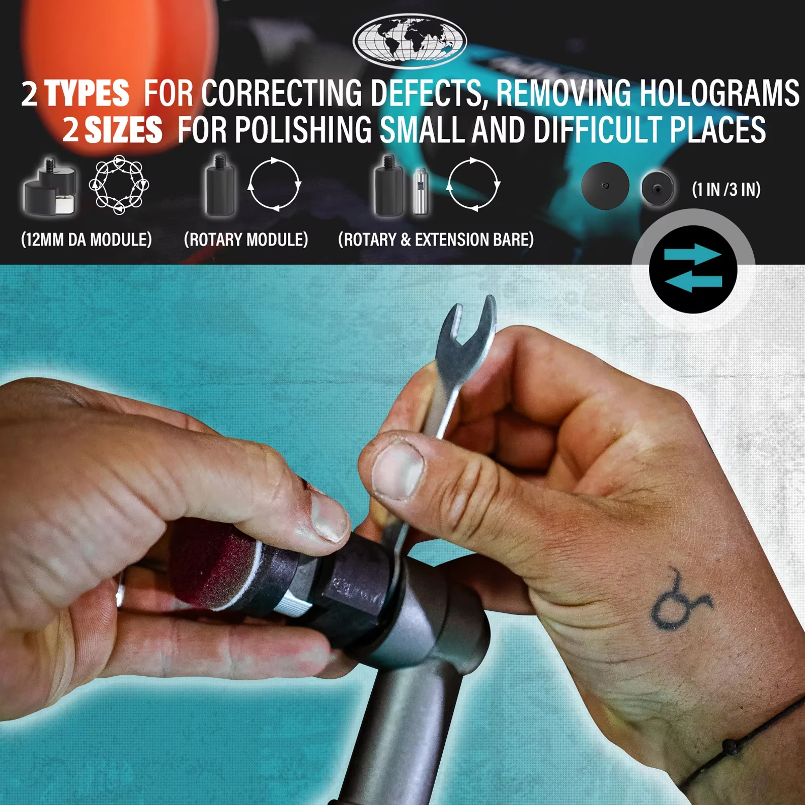 AUTIWOZ Cordless Mini Car Polisher 12V Wireless Polisher with 6 Speed Settings 2.0Ah Battery for Professional Car Detailing car polisher