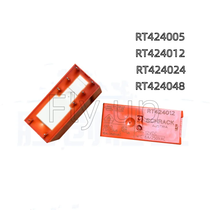 

100PCS/lot Power relays RT424005 RT424012 RT424024 RT424048 5V 12V 24V 48V 8A 8PIN Two sets of conversions high quality Power