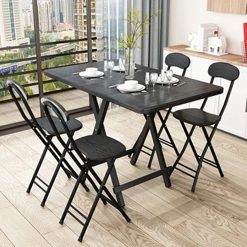 Wooden Folding Dining Table, 60x100cm, Small Kitchen Table for Dining Room Living Room Garden Bedroom