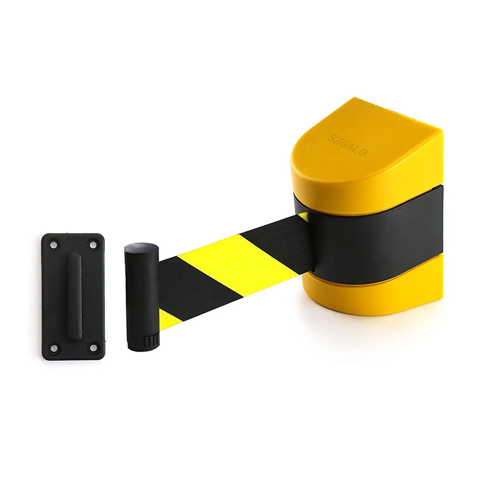 

5m/10meters Belt Lengthe Wall Amoutn Barrier Stanchions Retractable Betl For Area Separation Color Optional