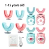 Children Electric Toothbrush 360 Degrees Automatic USB Rechargeable Cleaning Silicone Child Smart Kids U Shape Sonic Toothbrush 1