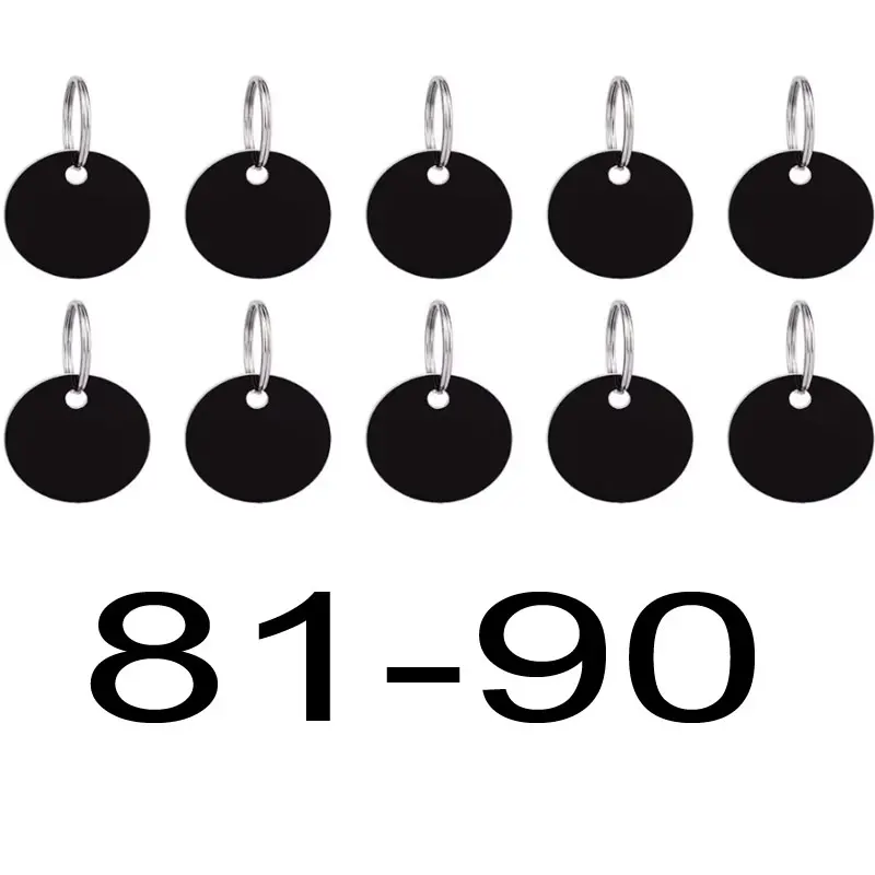 Aluminum Number Plate Key Tag with Hand Circle Design