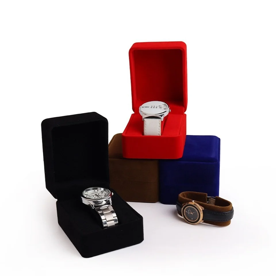 Scatola Regalo In Velluto Per Gioielli - Nera, 9x9x4.5 Cm, Per Bracciali, Collane, Orologi - Foto 7