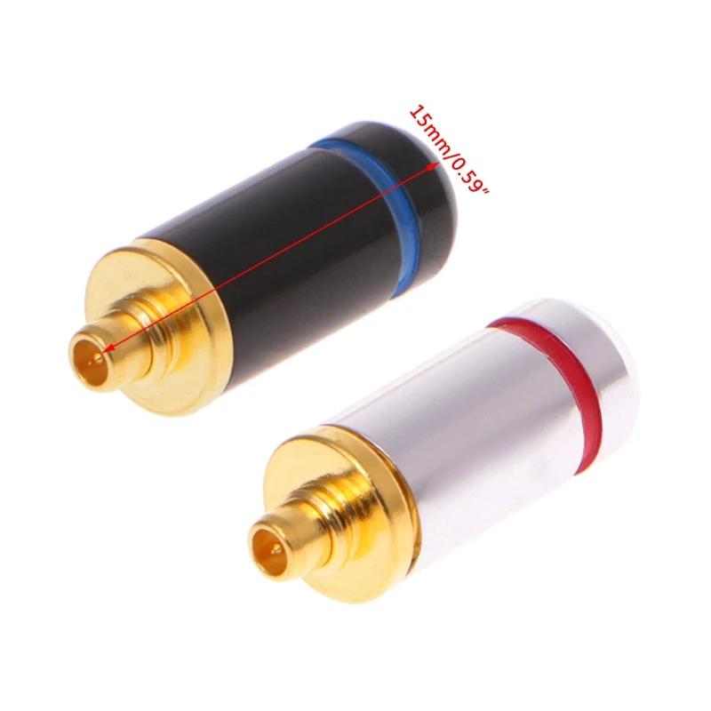 

1 Pair Black/Silver 3.2mm DIY Earphone Connector Plug For MMCX SE535 UE900 DropShip