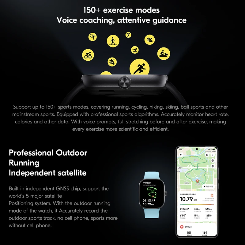 ۷ι  Redmi Watch 4 ʴ 1.97 ġ AMOLED ÷, ͸  20 , 5 ý GNSS  ȭ,  