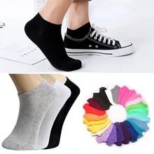 

5Pair Women Socks Breathable Sports Socks Solid Color Boat Socks Comfortable Cotton Ankle Socks Spring Autumn Casual Sokken