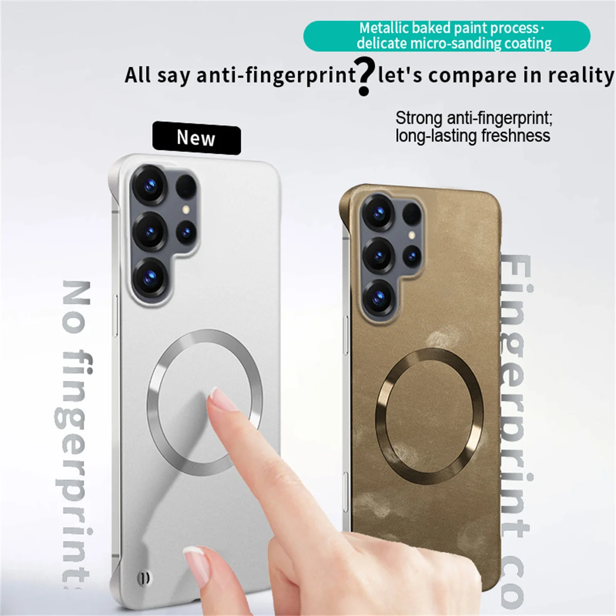 Ultra Thin Frameless Magnetic Phone Case with Matte Finish