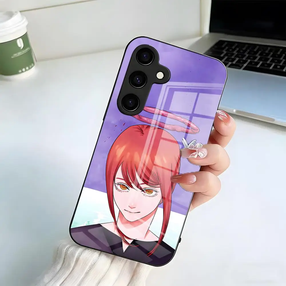 Chainsaw Man Makima Shockproof Glass Phone Case