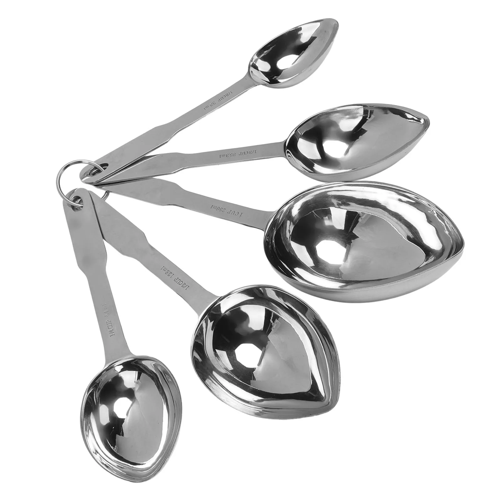 Spoon Dishwasher Safe Long Handle Spoon Rounded Edges One Piece Molding Bright Surface Stainless Steel for Kitchen