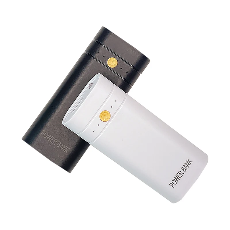 5V 2A 6000mAh 2x18650 Power Bank Box Kit Anti Reverse Connection TYPE-C Output Ports Plastic Shell Portable Battery Charger Case