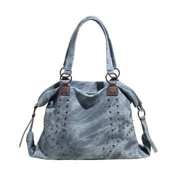 Borse tote di grande capacità autunno e inverno per donna Borsa da donna alla moda streetwear con borsa a tracolla da donna di design con rivetti