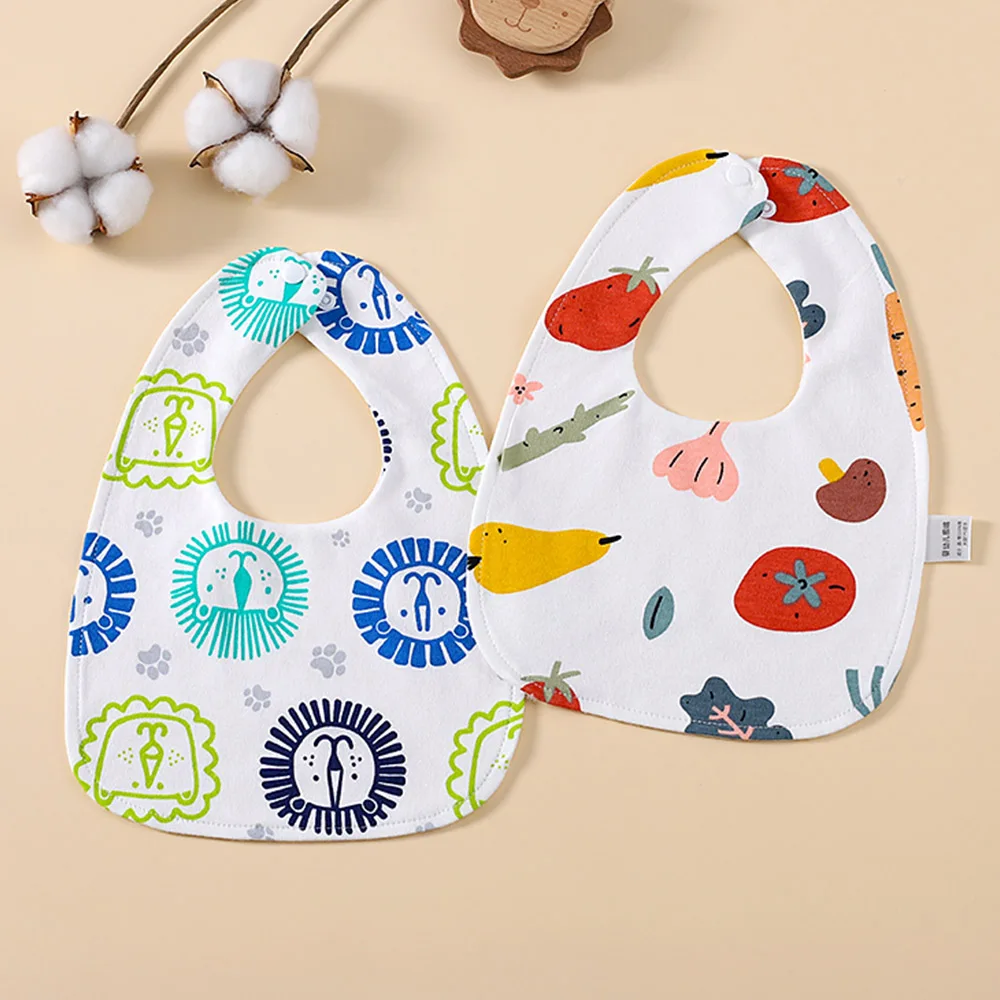 Waterproof Bibs For Baby 2 Pieces Baby Drool Bibs Saliva Towel Baby Apron For Feeding Eating Newborn Accessories For Boy Girl 2