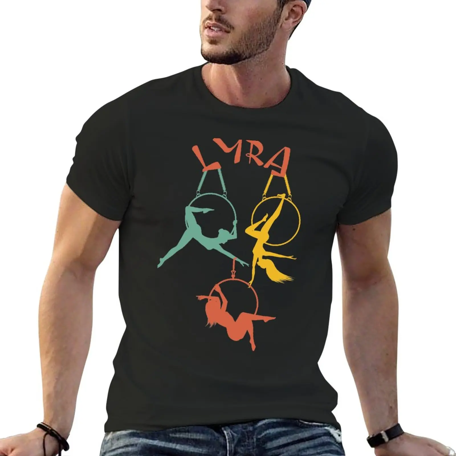 

Aerial Hoop Lyra Aerialist Yoga Lyra Circus T-Shirt customs anime clothes mens clothing