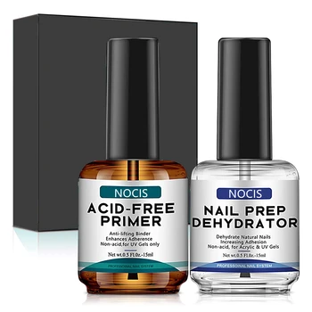 15ml Professional Nail Dehydrator and Acid-Free Primer for Acrylic and Gel Polish - Prep and Prime for Long-Lasting, -Free Nails