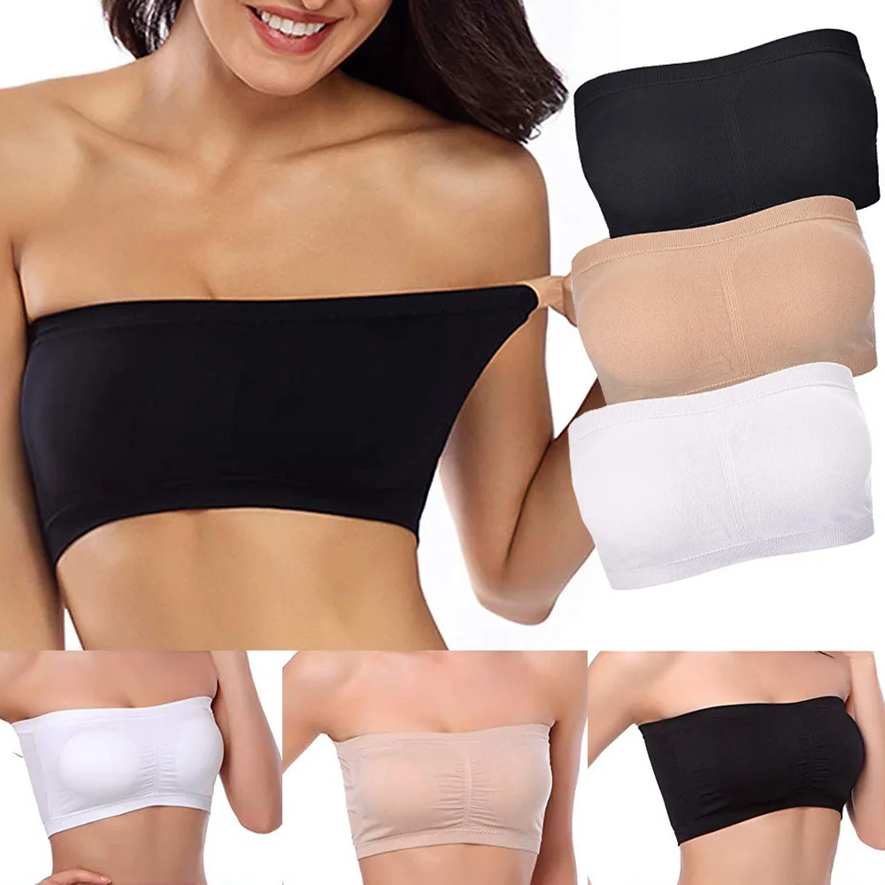 

Women's Tube Tops Off Shoulder Backless Strapless Bra Seamless Invisible Underwear Baneadu Top Summer Lingerie Sexy De Femmes