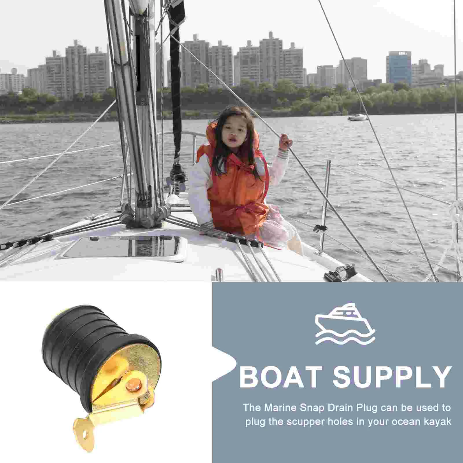 

Professional Kayak Drain Plug Boat Press Type Drain Plug Portable Canoe Drain Hole Plug Kayak Accessory