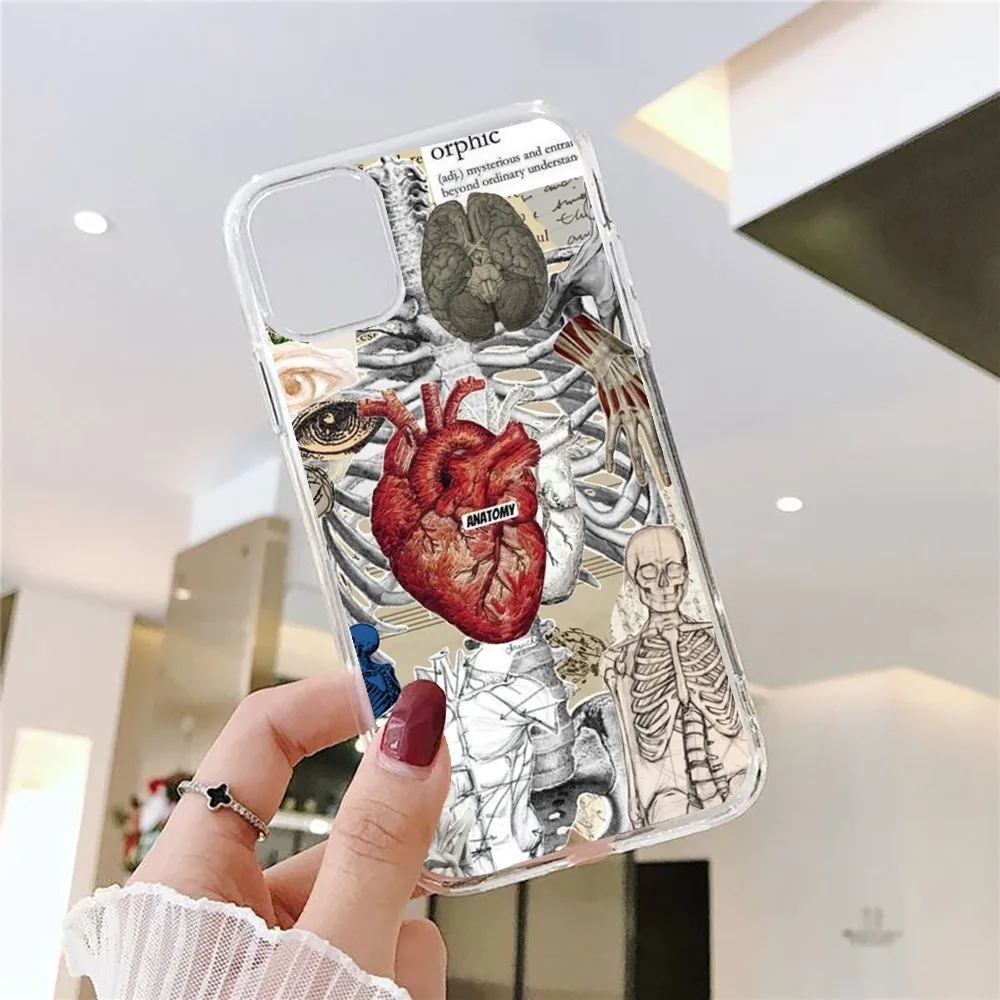 thumbnail image 1 of Funda de teléfono de Anatomía Humana médica, cubierta transparente para Iphone 15, 11, 13, 14 Pro Max, 7, 8 Plus, X, Xr, Xs Max, Se2020, 12mini, 1 of 4
