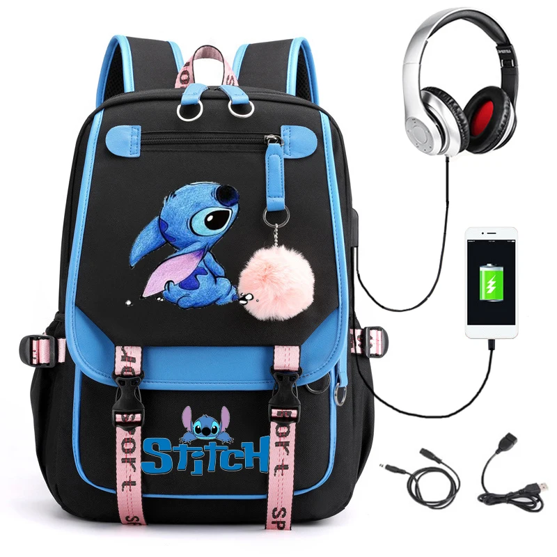 Öltés backpacks Fiatalemberjüngst legutóbb USB töltés Notebook Hátiszák Nők férfiak Hátiszák Tákolmány utazási Zsák mochilas