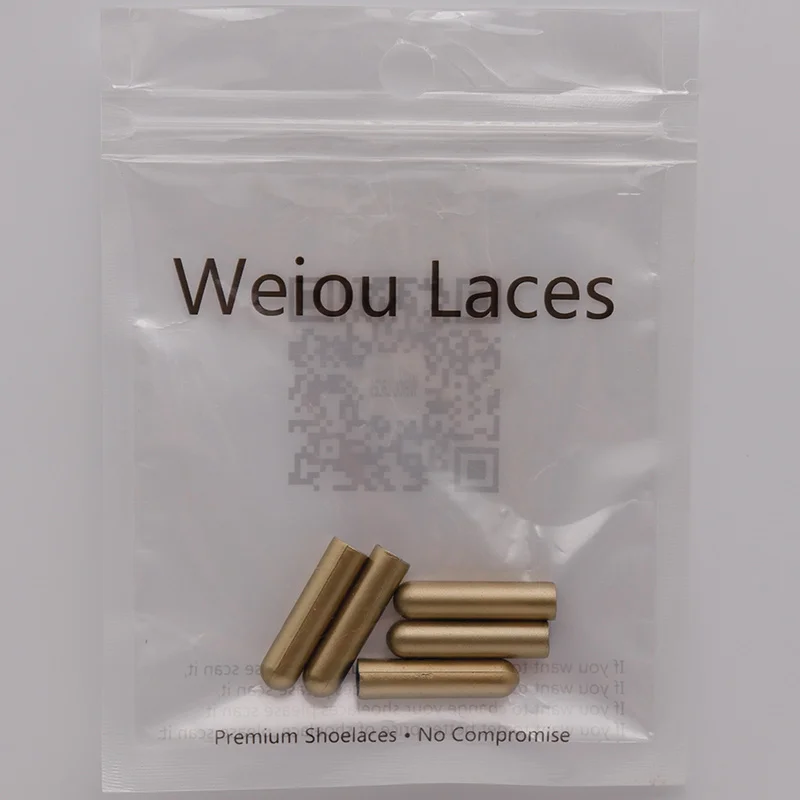 WeiouLace Metal Aglets 25*6mm Zinc Alloy Shoelace Tips Installation Wide Lace Top's Copper Heads Dark Golden Cordones Zapatillas