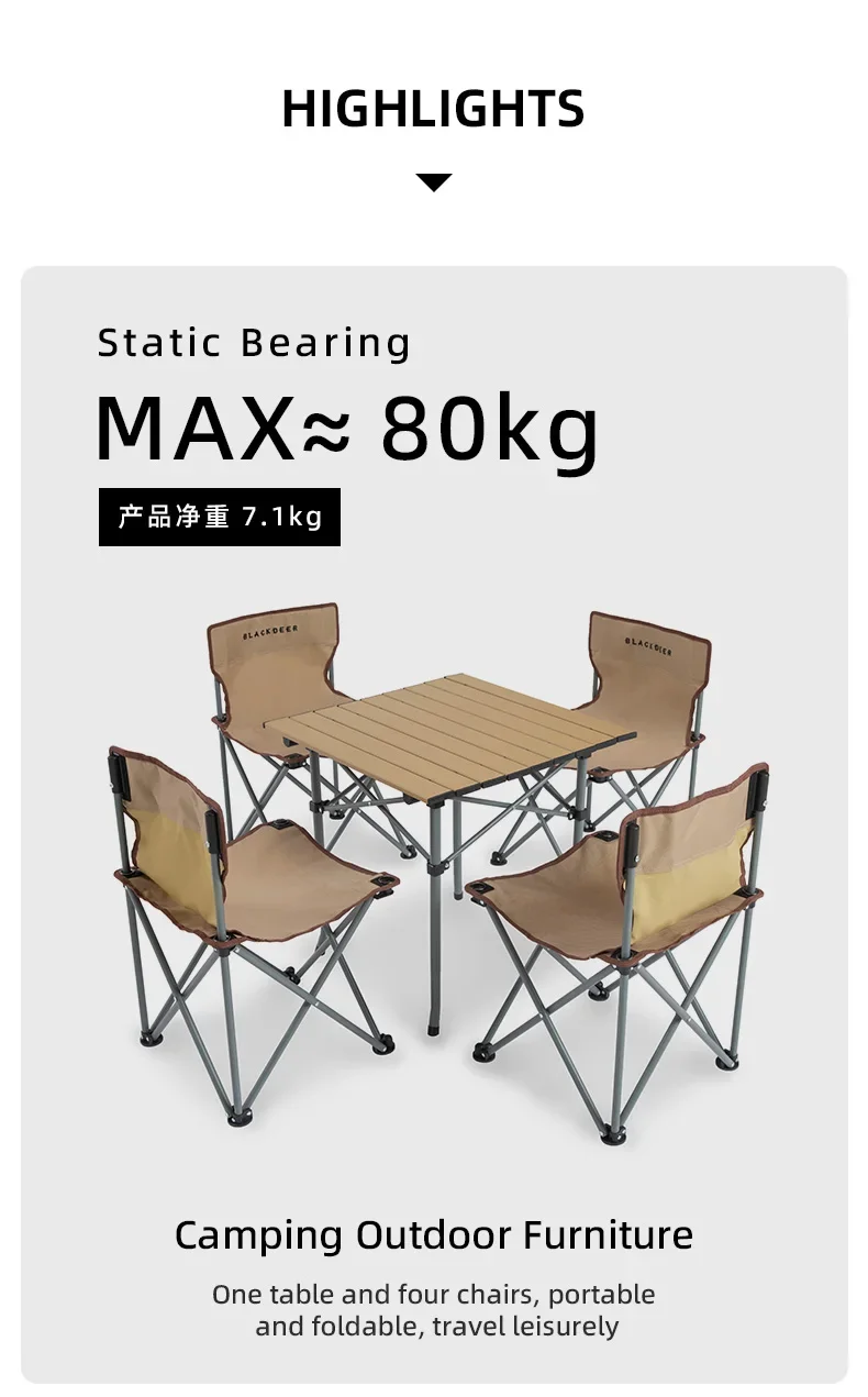4 pcs Chair and 1 pcs Table Outdoor Aluminum Alloy Folding Table and Chair Set Camping Picnic Portable Supplies 9 4 pcs Chair and 1 pcs Table Outdoor Aluminum Alloy Folding Table and Chair Set Camping Picnic Portable Supplies 3