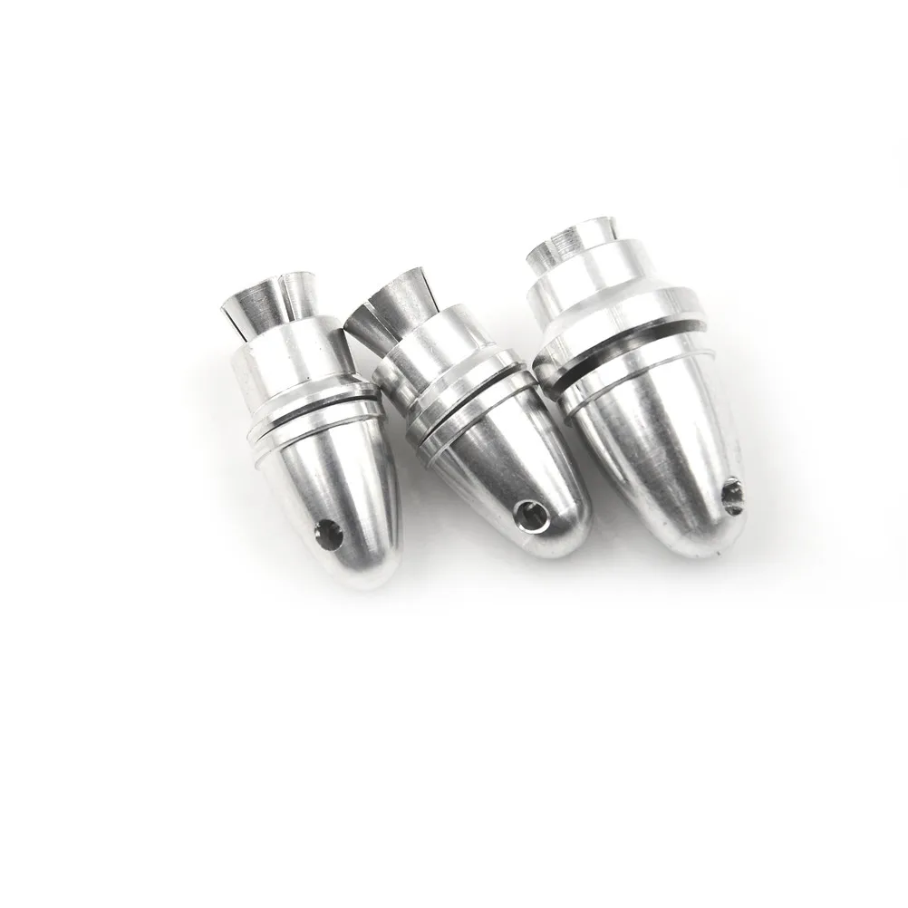 Adaptateur d'hélice RC en aluminium de 4mm, finition argentée et trou central