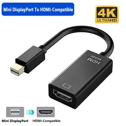 4K Ultra HD Mini DisplayPort to HDMI Adapter Converter (MINIDP HDMI 4K black)