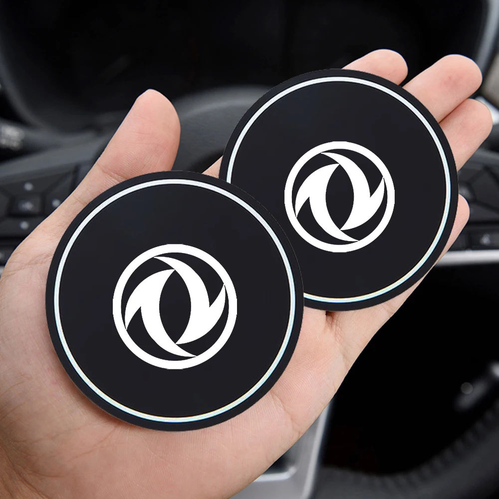 2 pcs Car Water Coaster For Dongfeng AX7 H30 S30 DFSK Fengshen DFM Cup Bottle Holder Anti-slip Pad Mat Interior Decoration cup holder coasters car coaster pads
