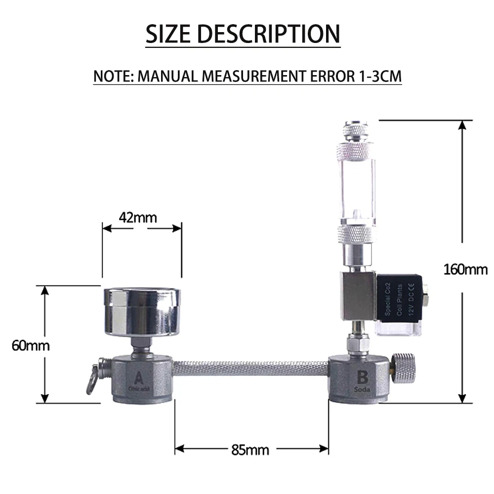 Aquarium DIY CO2 generator System kit CO2 generator bubble Counter Diffuser with Solenoid Valve For Aquatic Plant growth upplies fish tank decorations