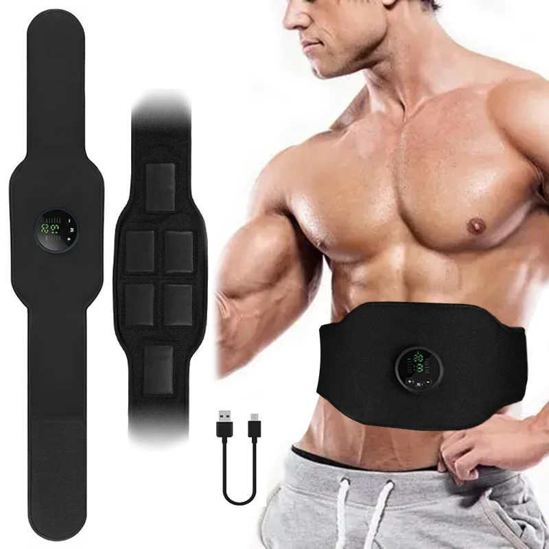 

117cm Ems Muscle Stimulation Abdominal Trainer Belt Vibration Body Slimming Waist Belts Lose Weight Fitness Equiment OK Fabric