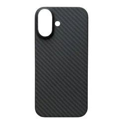 Luxurious Ultra - Thin Real Carbon Aramid Fiber Phone Case - iPhone 17 (Black)
