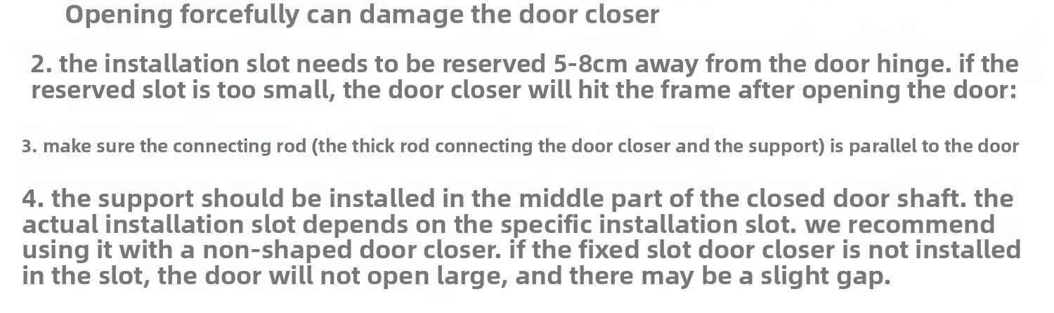 fire door closer special accessories parallel piece reverse, door closer square