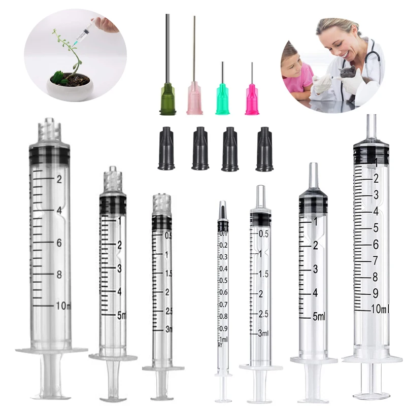 4Pcs Syringes with 4pcs 14G-25G Blunt Tip Needles And 4pcs Cap for Industrial Dispensing Syringe Epoxy Resin Kits