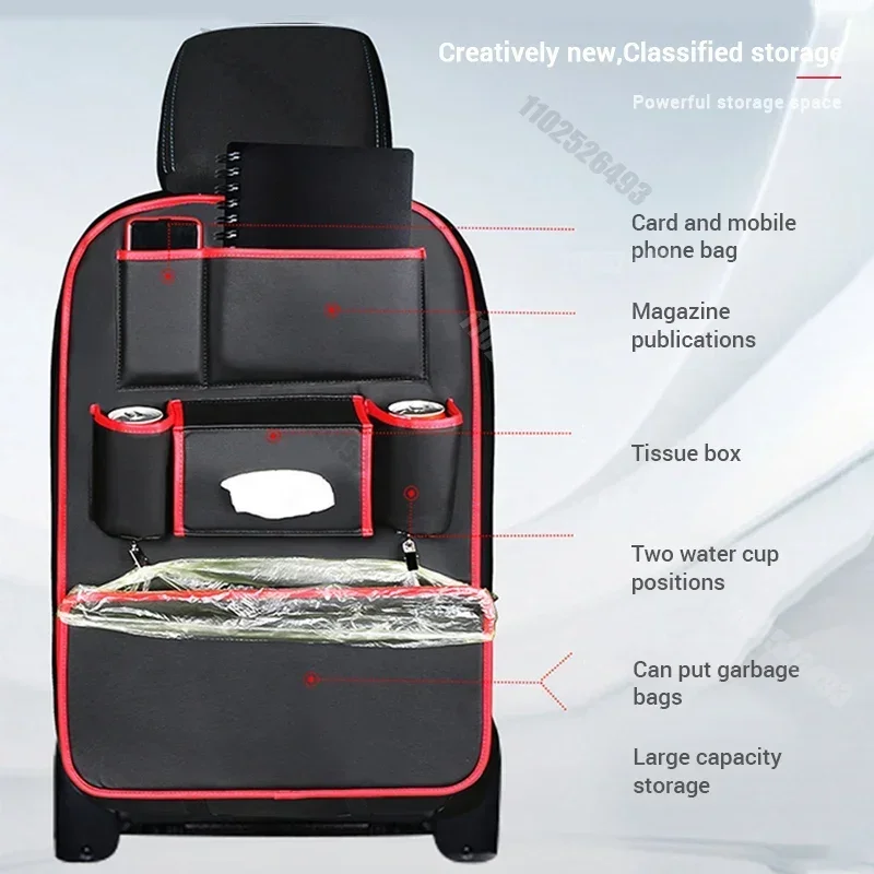 Waterproof PU Leather Car Seat Organizer for Universal Vehicles