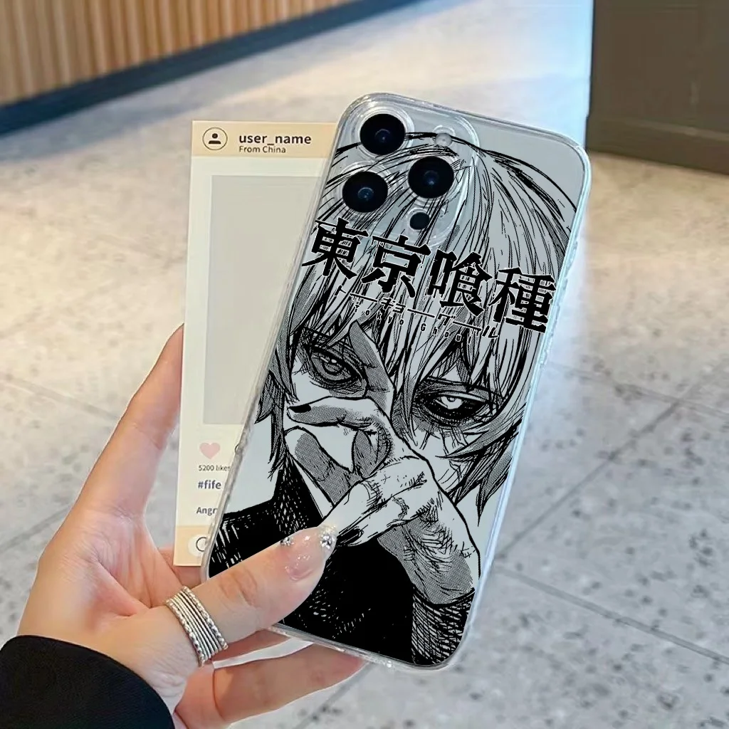 Stylish Clear Back Tokyo Ghoul Anime Phone Case