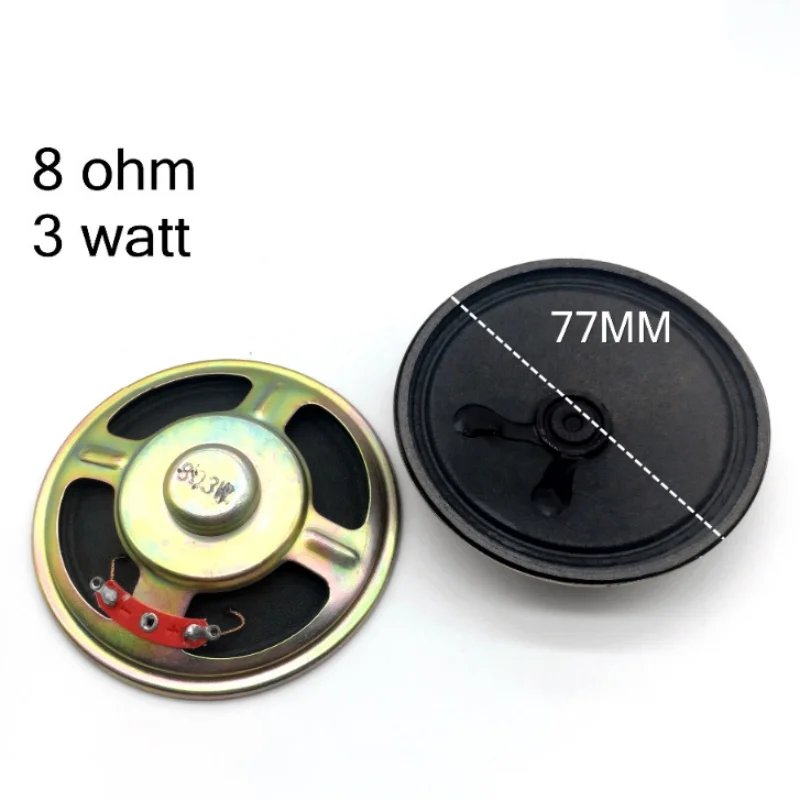 

10X 8ohm 1W/3W Ultra-thin Magnetic speaker 16Ohm 3 watt connetcors Diameter 77mm Thickness 20MM Paper plates