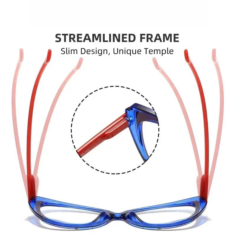 Vintage Oversized Cat Eye Reading Glasses for Women - Stylish High Definition Eyewear