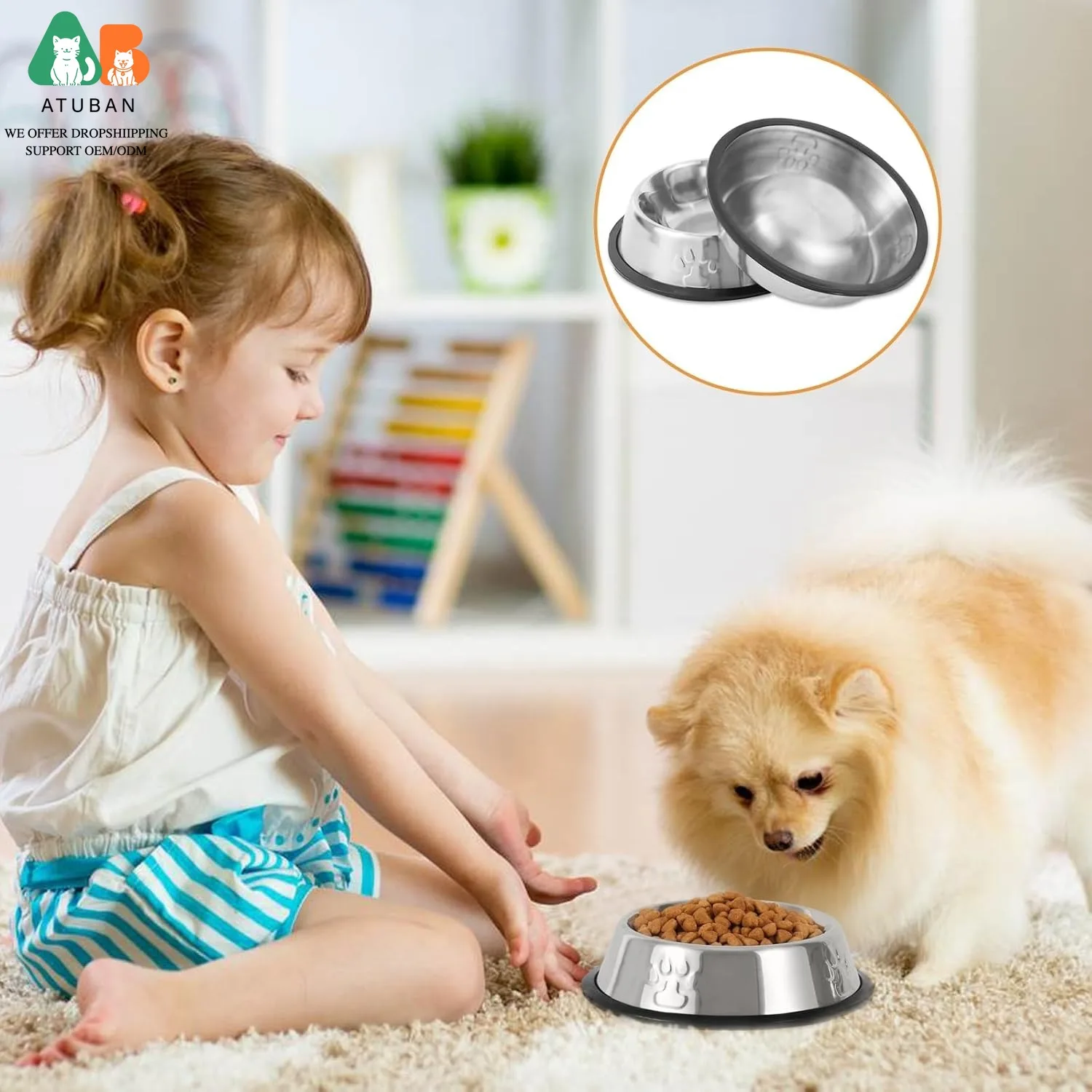 Stainless Steel Non-Slip Dog Bowl 5
