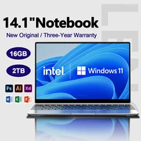 Nouveau 14.1 "ordinateur portable Ultra mince 16GB RAM 2 to SSD Windows 11 Intel N3700 ordinateur portable Gamer 1920*1080 affichage bureau étude ordinateur PC 1