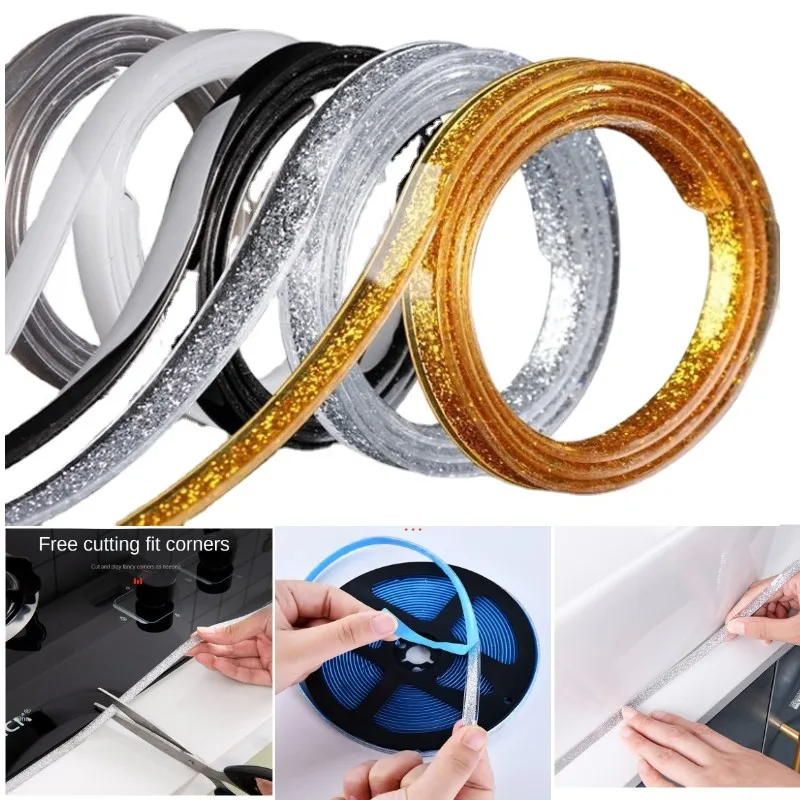 6M Nastro Autoadesivo Per Piastrelle Gap Cucina Bagno Antimuffa Impermeabile Bella Cucitura Nastro Soffitto Parete Pavimento Gap Decor Strip