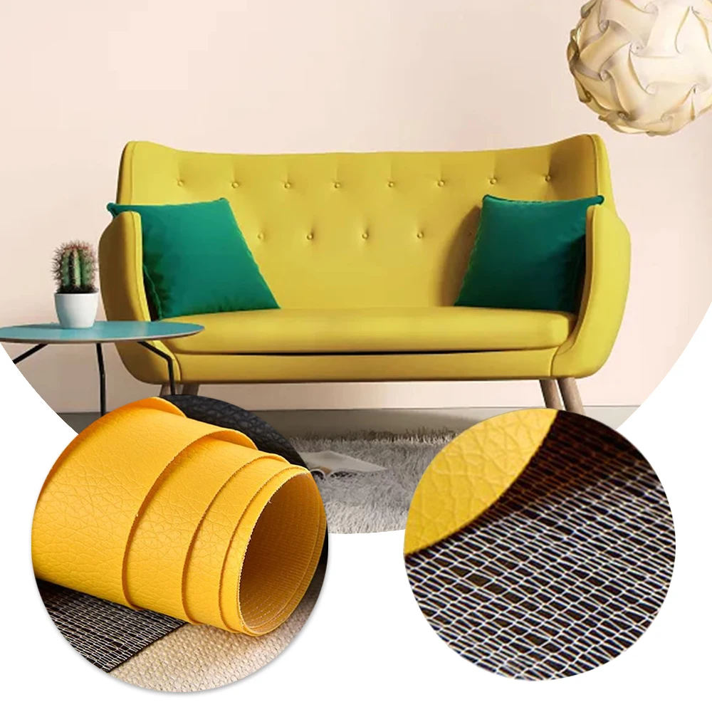 Self Adhesive Leather For Sofa Repair Patch Furniture Table Chair Sticker Seat Bag Shoe Bed Fix Mend PU Artificial Leather Skin