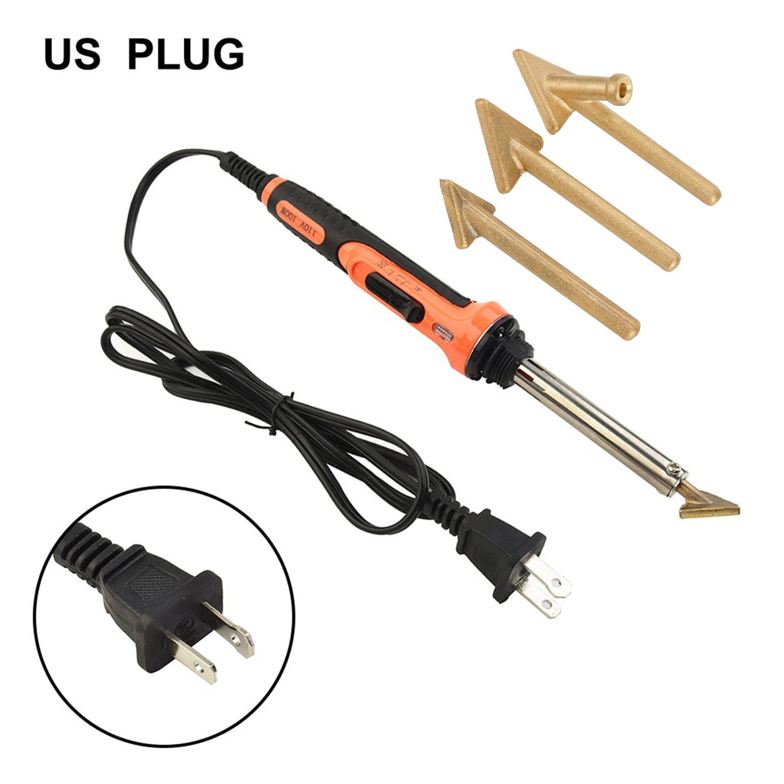 100w Electric Soldering Iron With Tips Kit Plastic Welding Kit For Automobile Car Bumper Repair Welder Machine Soldering Iron
